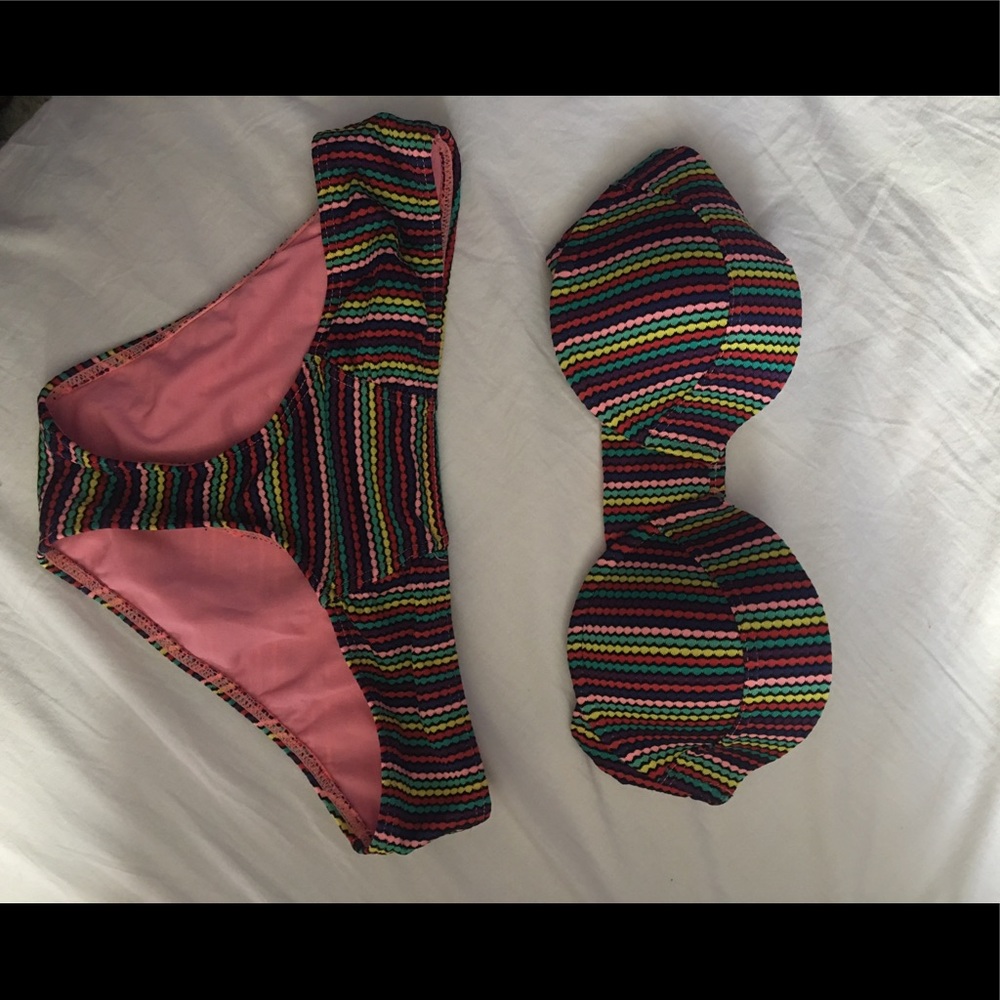 strapless roxy bathing suit